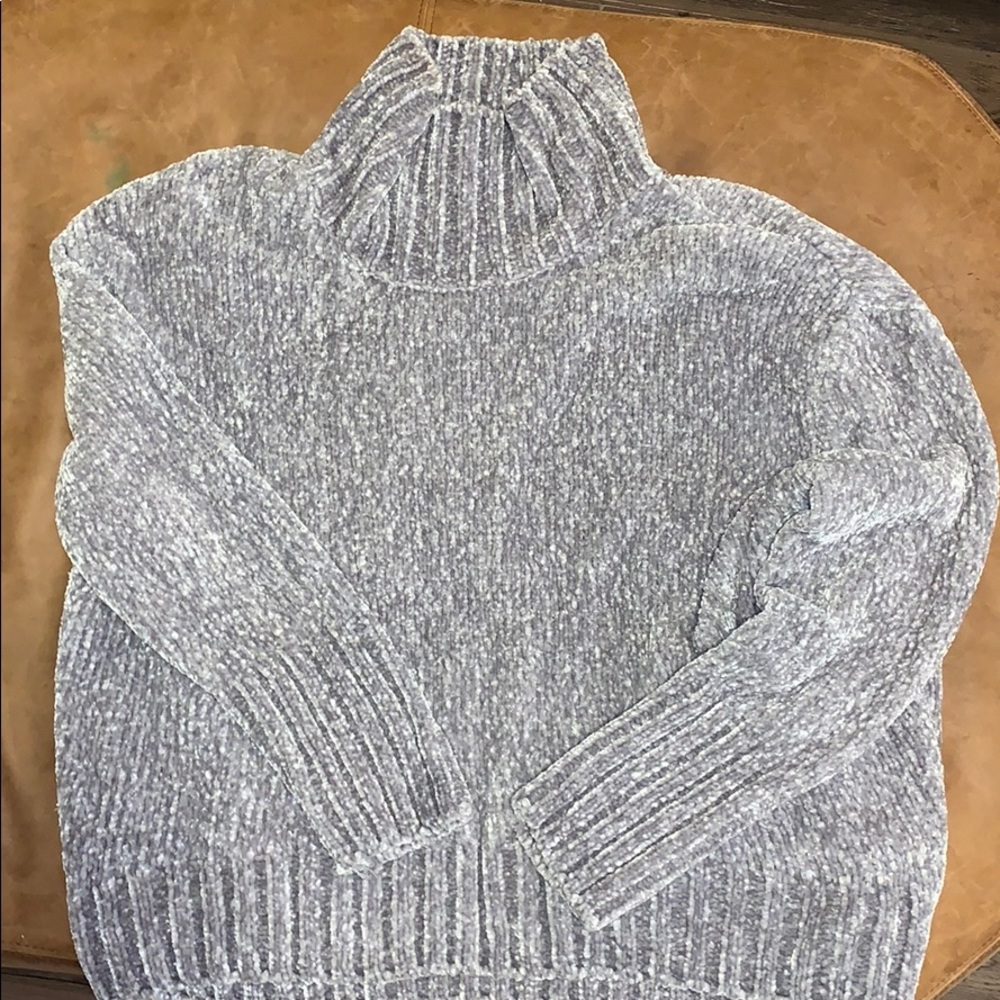 Gray Turtleneck Sweater